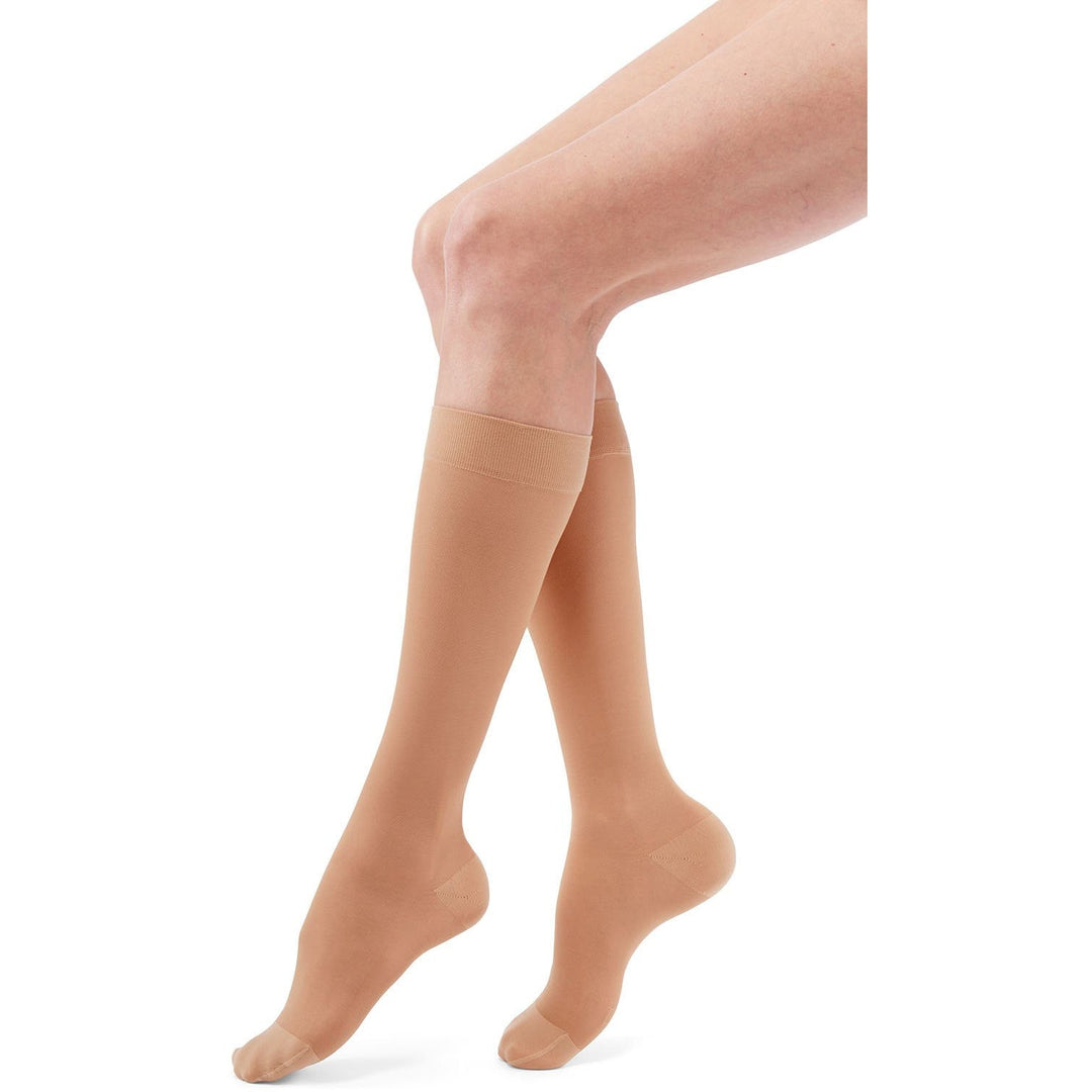 Duomed transparente feminino 15-20 mmHg na altura do joelho, nude