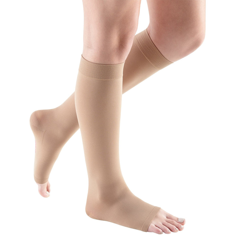 Mediven Comfort 30-40 mmHg OPEN TOE Kniestrümpfe, Natur