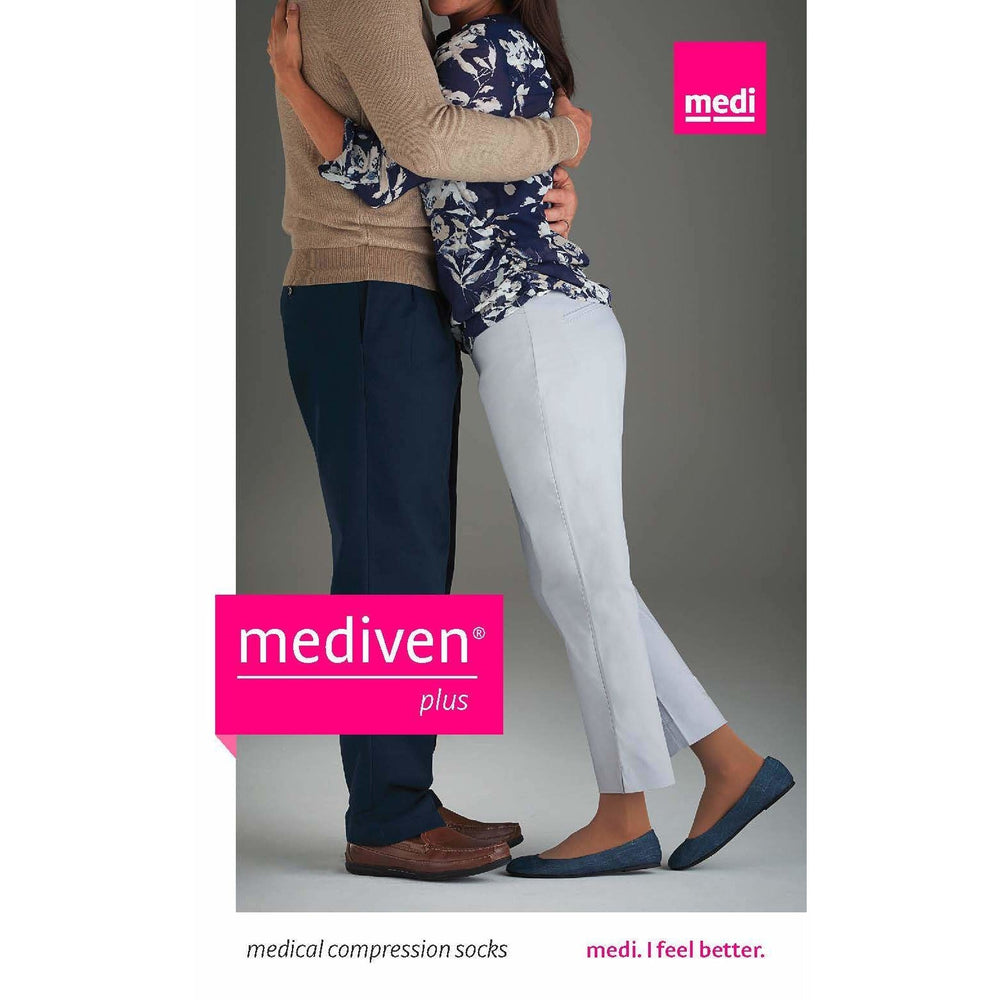 Mediven plus 30-40 مم زئبقي مفتوح عند أصابع القدم والفخذ عالي مع ملحق الخصر، عبوة