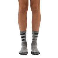 Dr. Comfort Striper Therapeutic Comfort Wool Socks, Striper Black