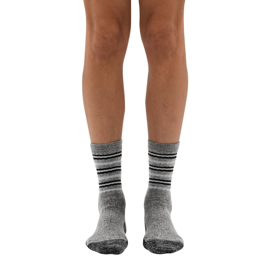 Dr. Comfort Striper Therapeutic Comfort Wool Socks, Striper Black