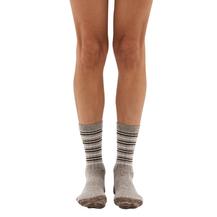 Dr. Comfort calcetines de lana confort terapéutico striper striper marrón