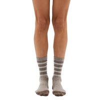Dr. Comfort Striper Therapeutic Comfort Wool Socks, Striper Brown