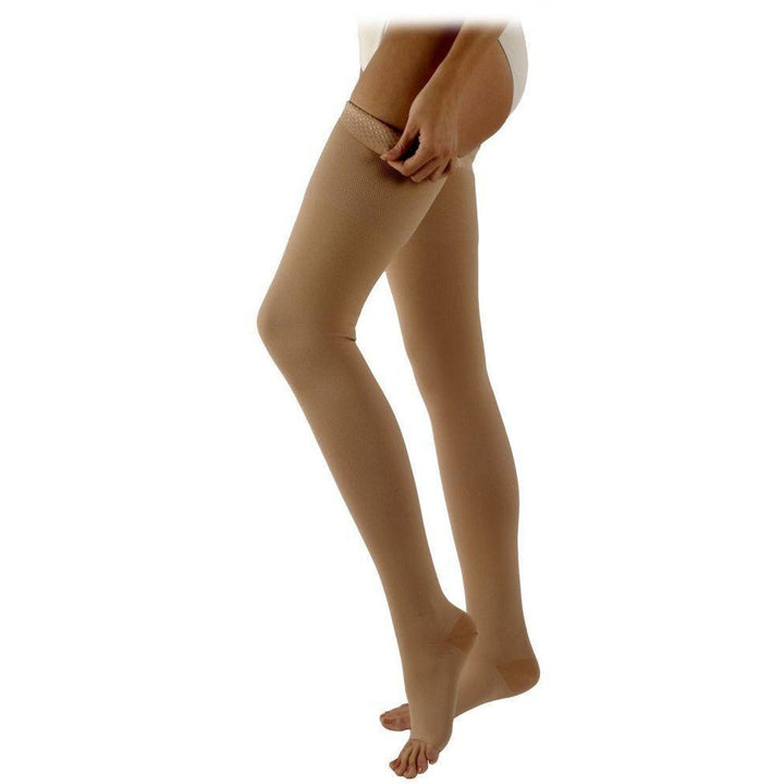 Sigvaris Caoutchouc naturel 40-50 mmHg BOUT OUVERT Cuisse haute avec grip en perles de silicone