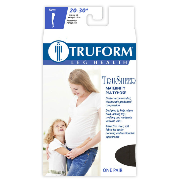 Meia-calça feminina Truform TruSheer 20-30 mmHg para maternidade