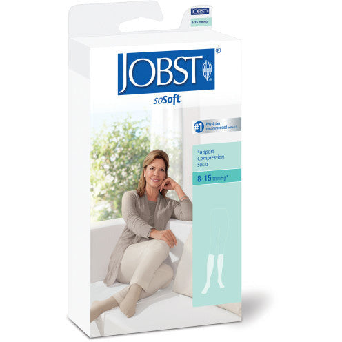 JOBST ® soSoft Calcetines hasta la rodilla de canalé de 8-15 mmHg para mujer