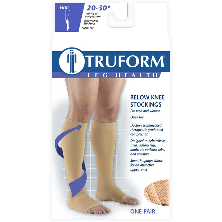 Truform 20-30 ملم زئبق، حذاء مفتوح عند الركبة