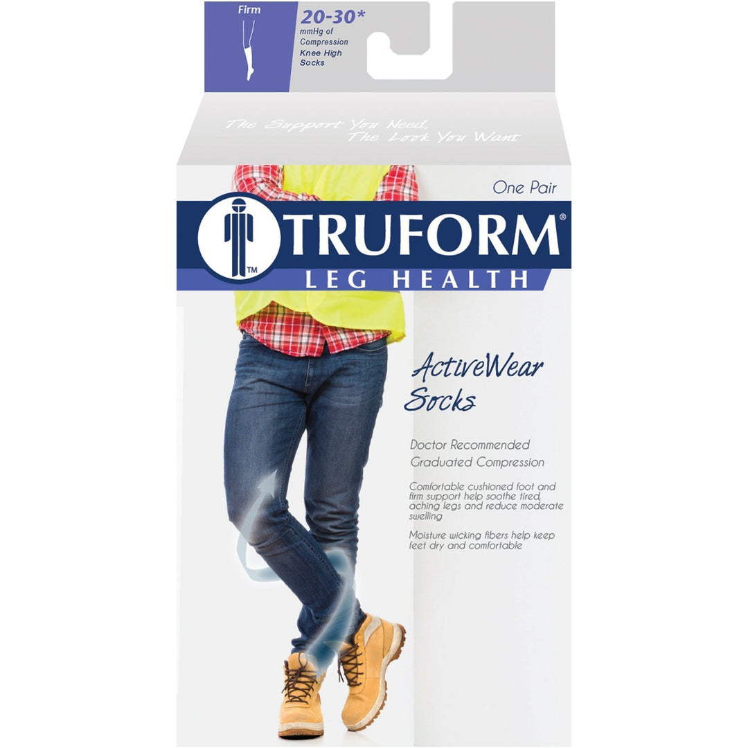 Truform Activewear masculino 20-30 mmHg na altura do joelho
