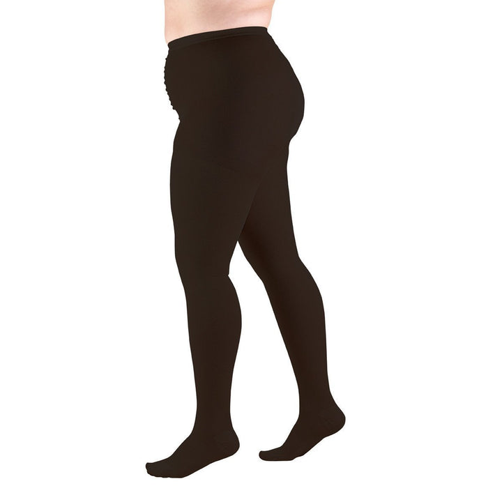 Meia-calça feminina Truform 20-30 mmHg plus size, preta