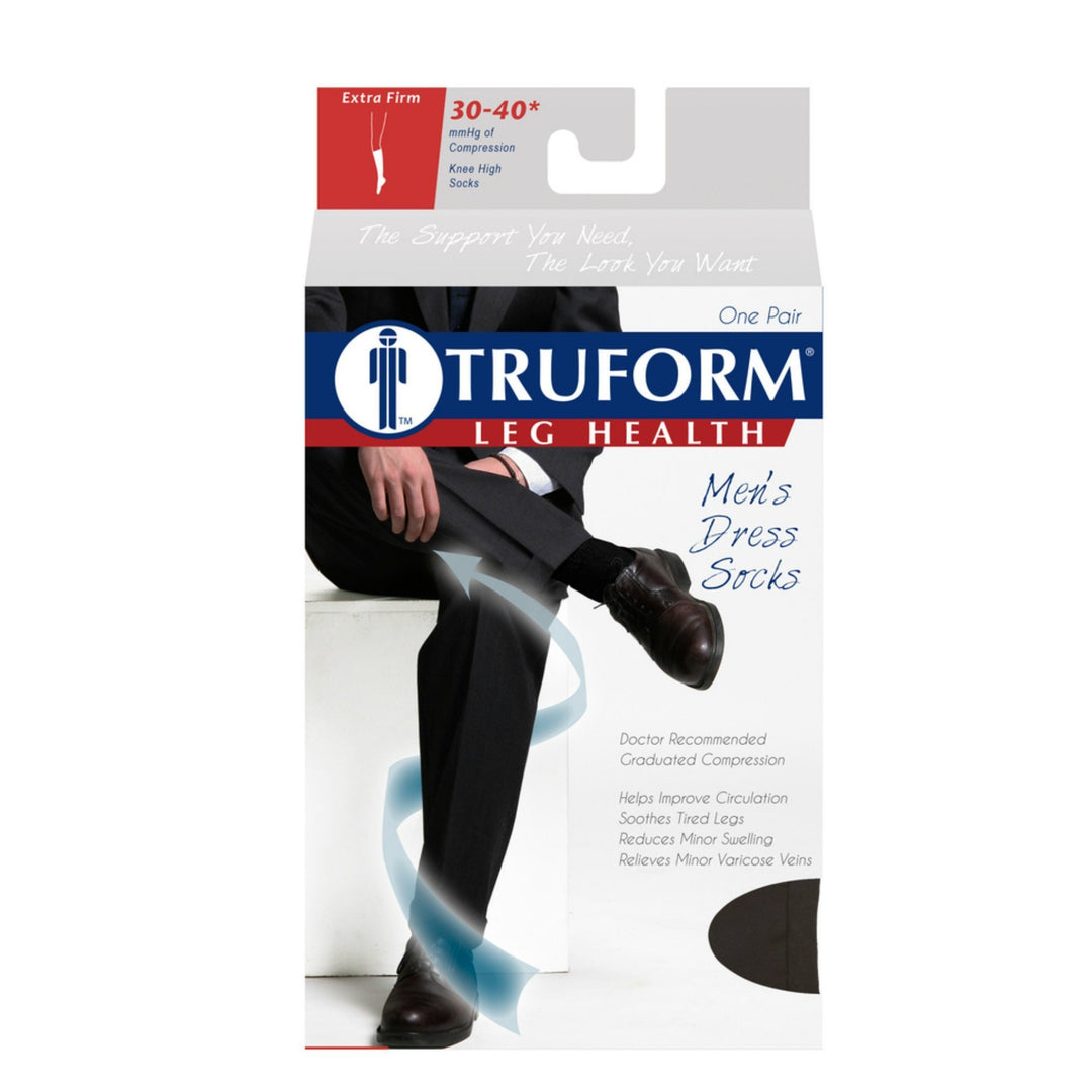 Truform Men's Dress 30-40 mmHg Knee High