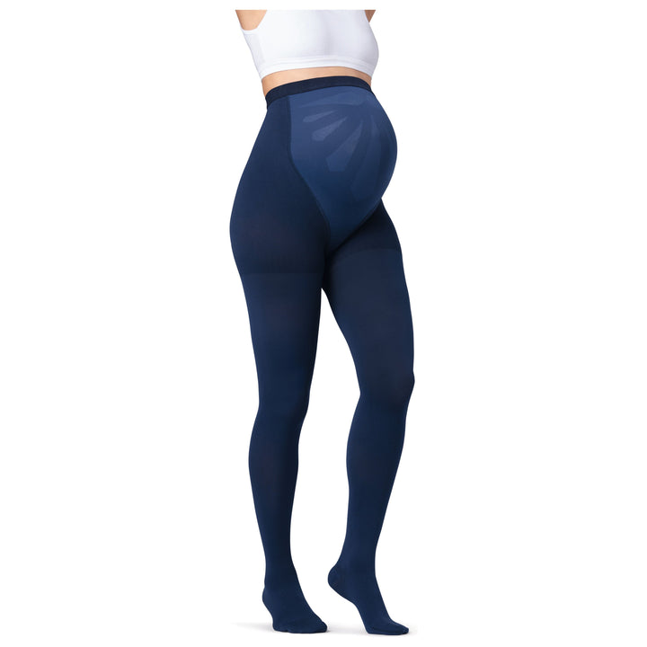 JOBST ® Opaco feminino cintura alta 15-20 mmHg, maternidade, azul marinho