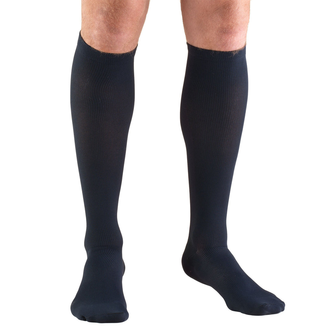 Truform Men's Dress 15-20 mmHg Knee High, Navy