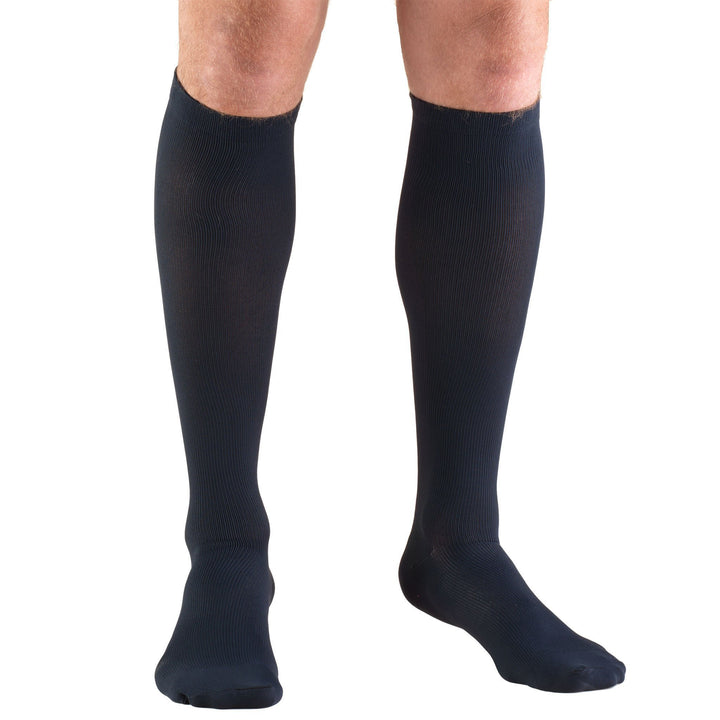Truform Robe pour homme 15-20 mmHg hauteur genou, bleu marine
