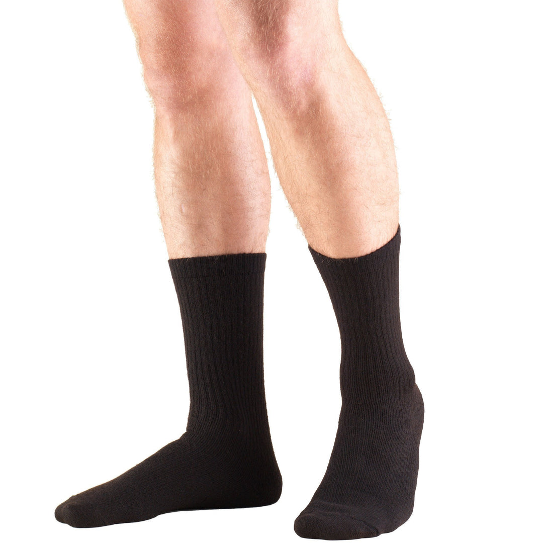 Truform TruSoft 8-15 mmHg Crew Sock, Black