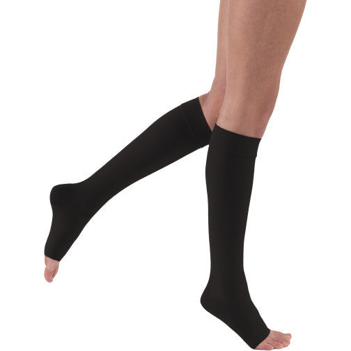 JOBST ® Relief 15-20 mmHg OPEN TOE Hasta la rodilla, Negro