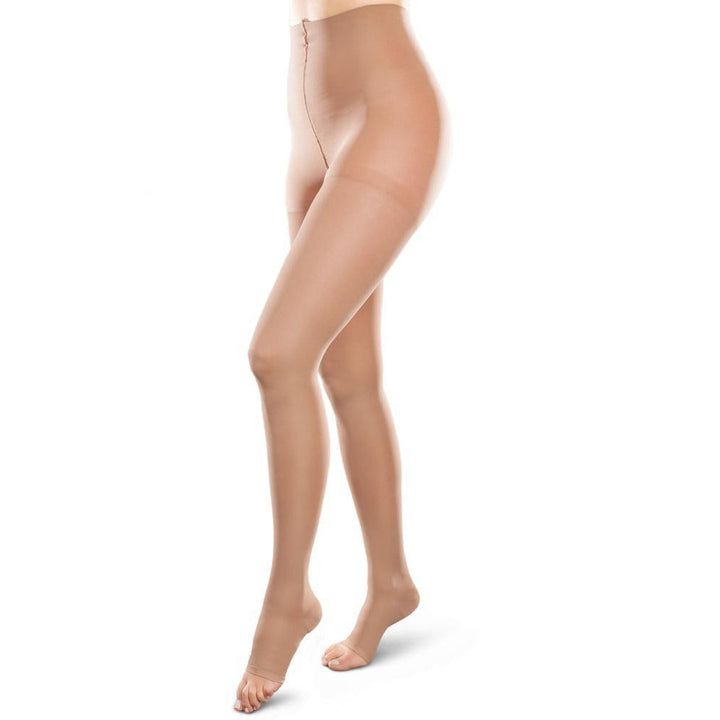 Therafirm Ease Opaque 20-30 mmHg BOUT OUVERT Taille haute, Sable