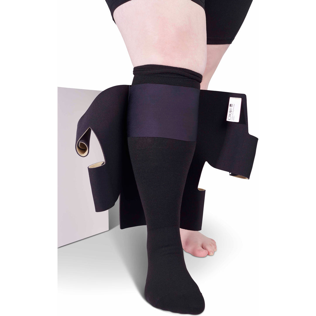 Enveloppement de compression pour bas de jambe CIRCAID ® juxtalite hd, application 2