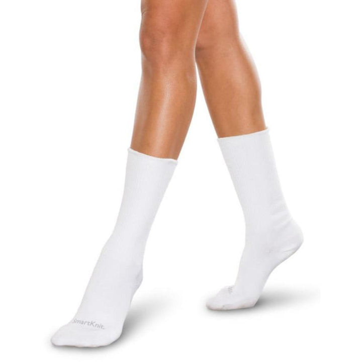 Calcetines deportivos para diabéticos sin costuras SmartKnit , blanco