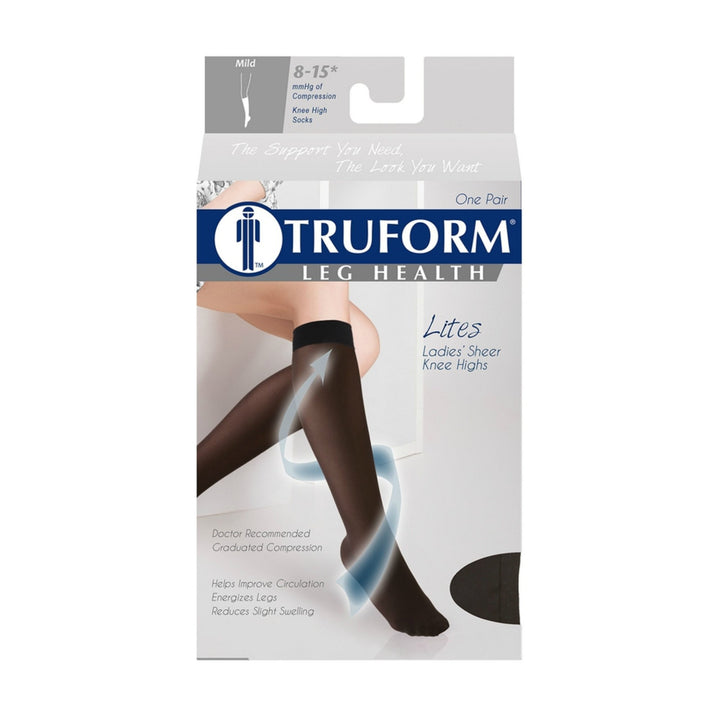 Truform Lites - Medias hasta la rodilla para mujer de 8 a 15 mmHg