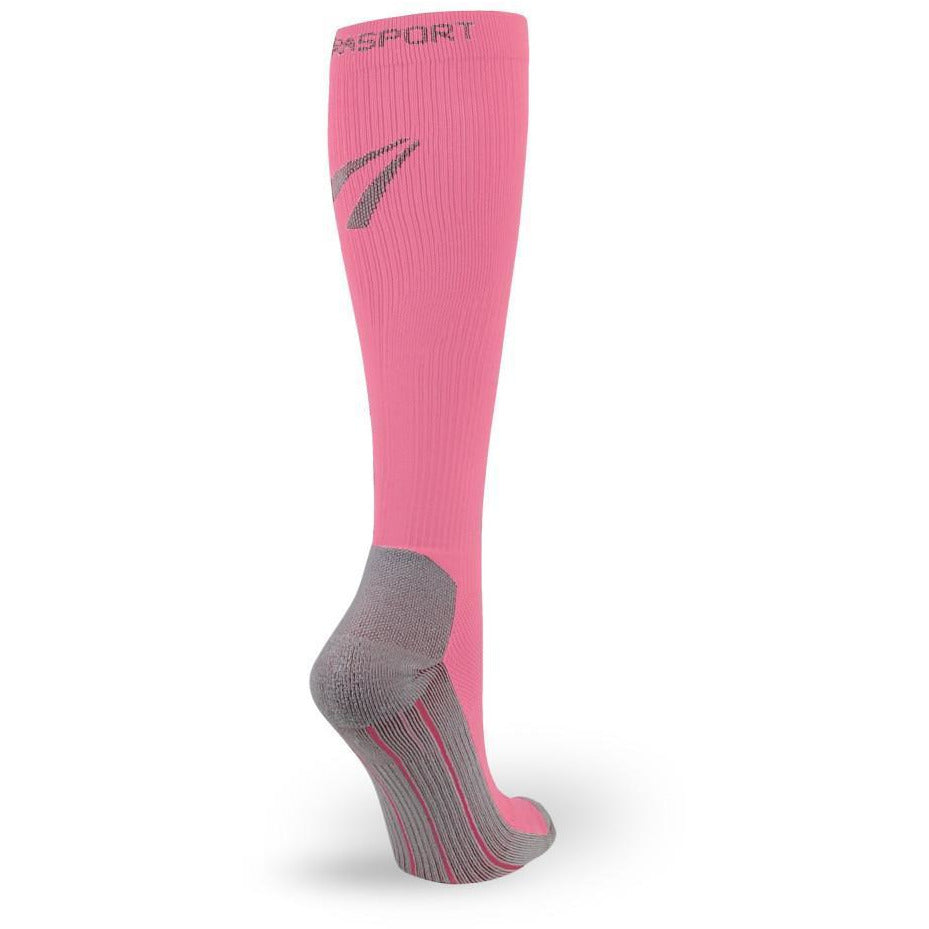 TheraSport Calcetines de compresión de rendimiento atlético de 20-30 mmHg, rosa