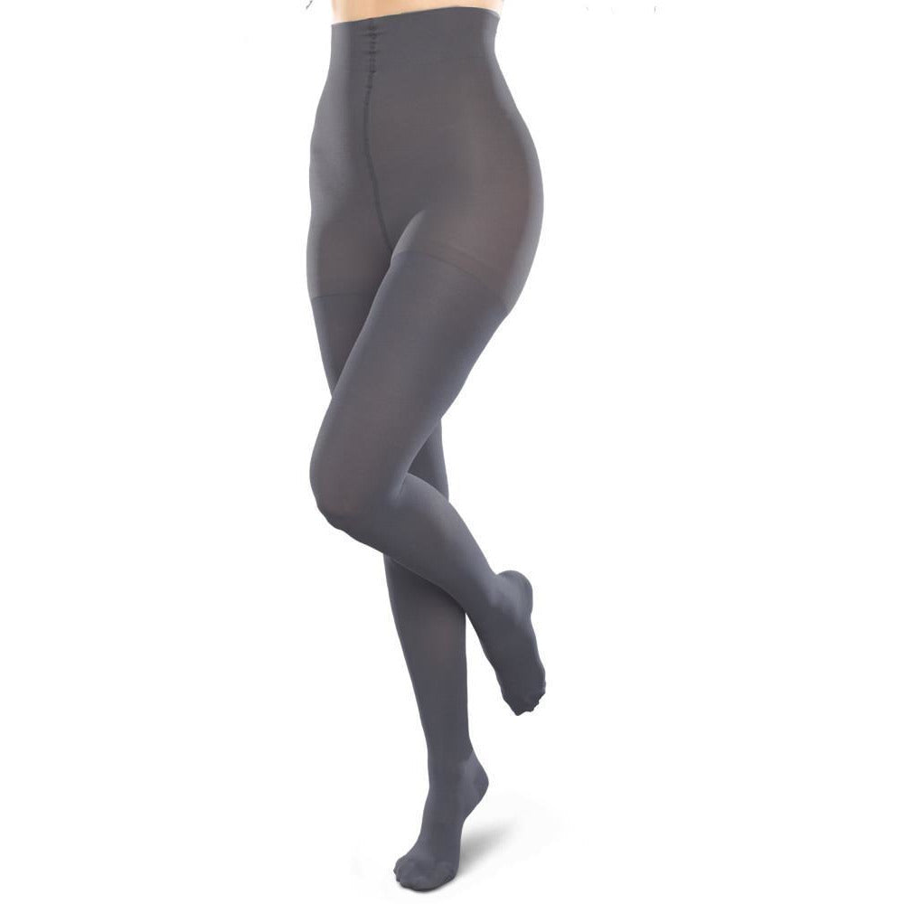 Meia-calça feminina Therafirm Ease opaca 20-30 mmHg, carvão
