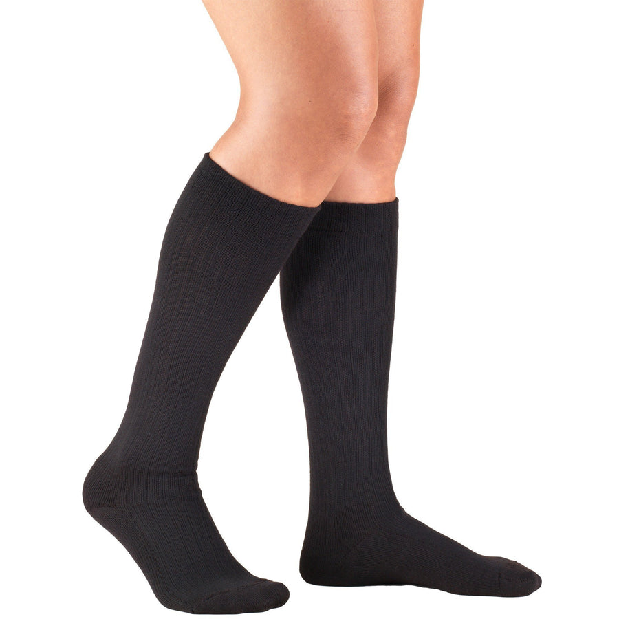 Truform Cojín para mujer 15-20 mmHg hasta la rodilla, negro