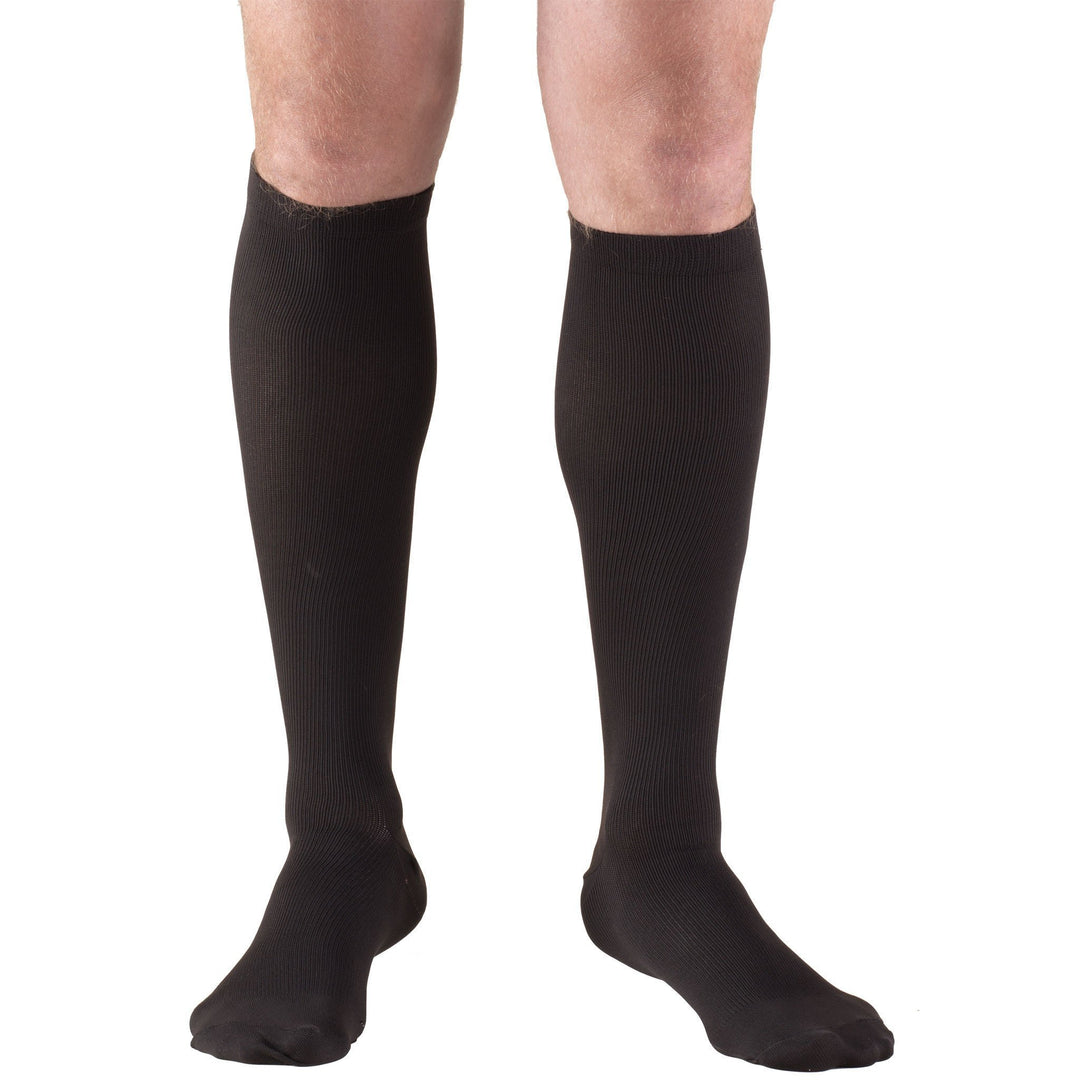 Truform Robe pour homme 30-40 mmHg hauteur genou, noir