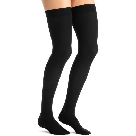 JOBST® Opaque Sensitive Women's 15-20 mmHg Thigh High, Black