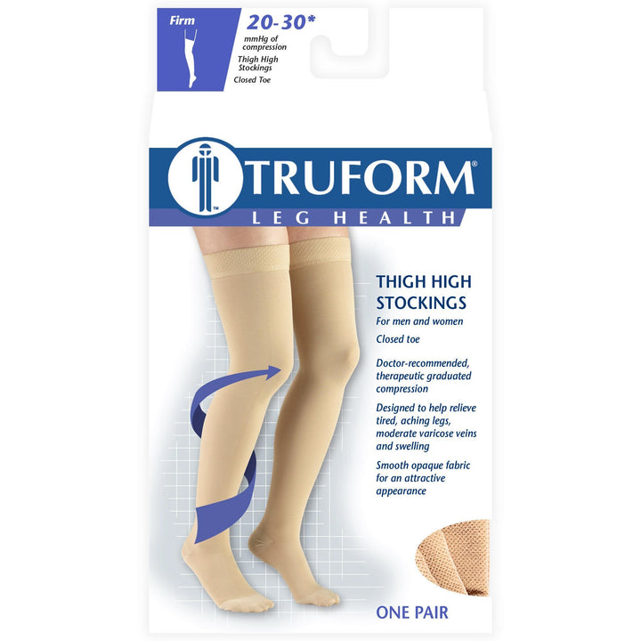 Truform 20-30 mmHg Cuisse haute avec point en silicone