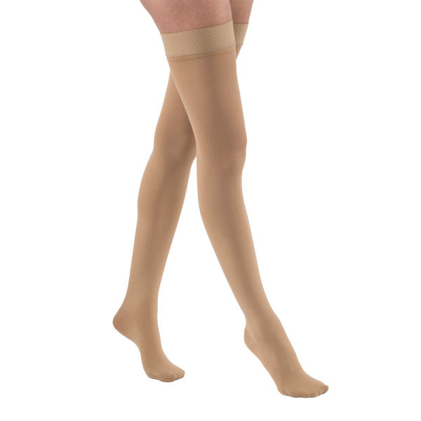 JOBST ® Soulagement 15-20 mmHg cuisse haute avec bande supérieure en silicone, beige