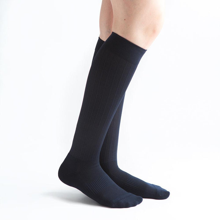 VenActive Pantalón acolchado para mujer, calcetín de compresión de 20-30 mmHg, azul marino