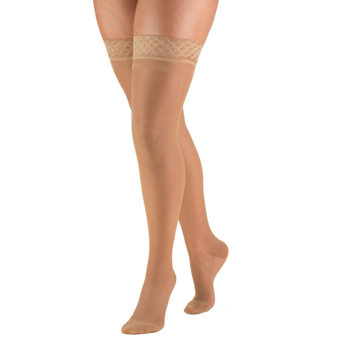 Truform Lites Damen-Oberschenkelstrümpfe, 15–20 mmHg, Beige