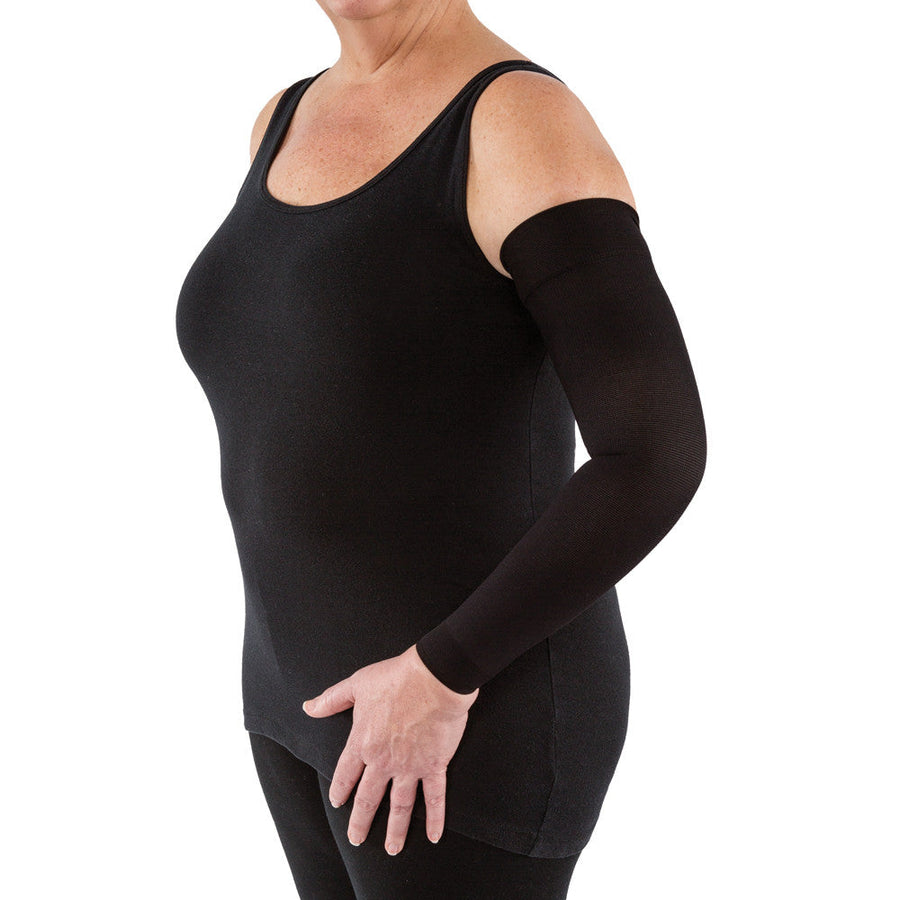 JOBST ® Bella Strong 15-20 mmHg Armsleeve مع شريط علوي من السيليكون، أسود