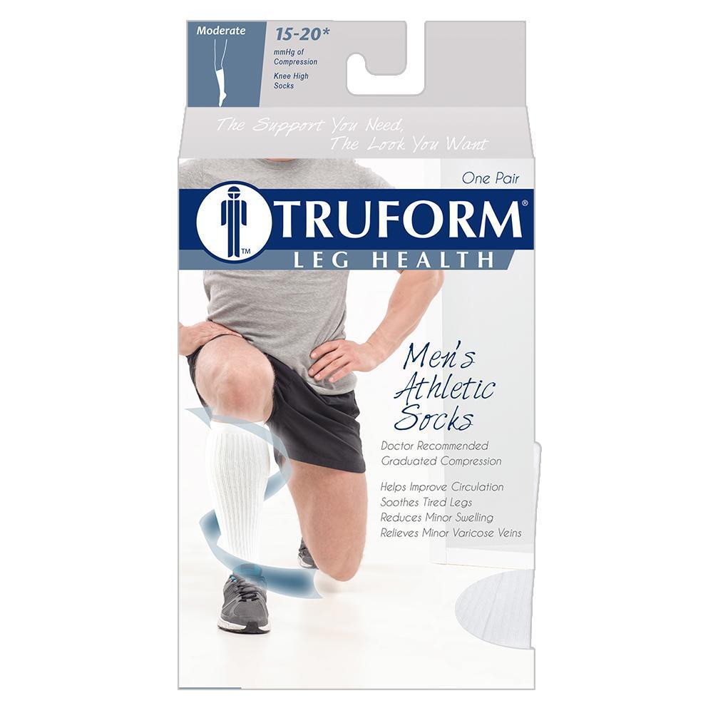 Truform Athletic - Rodilla alta para hombre, 15-20 mmHg