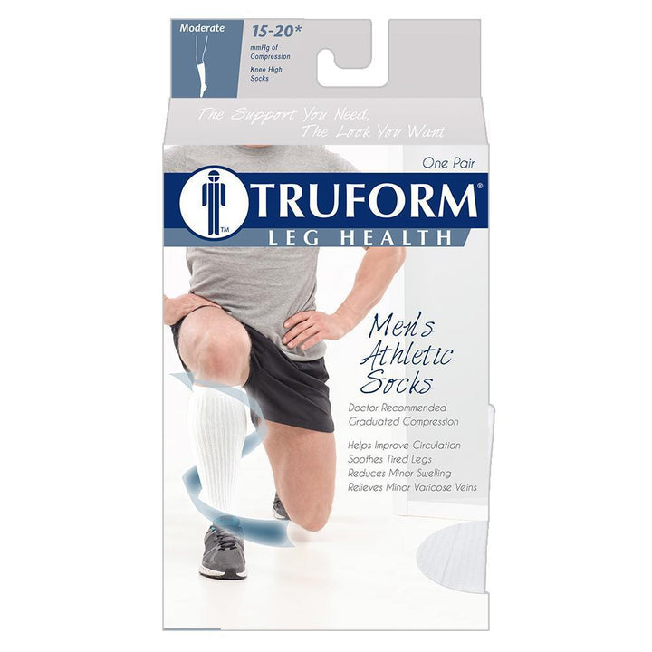 Truform Athlétique pour hommes 15-20 mmHg Genou haute