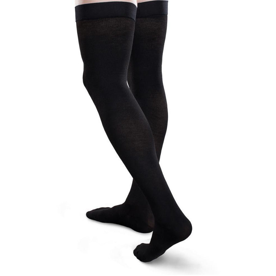 Core-Spun 30-40 mmHg Cuisse haute, Noir