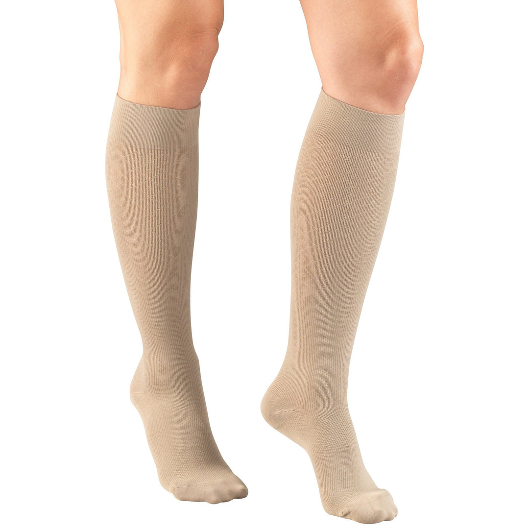 Truform Damenhose 15–20 mmHg Diamond Knee High, Hellbraun