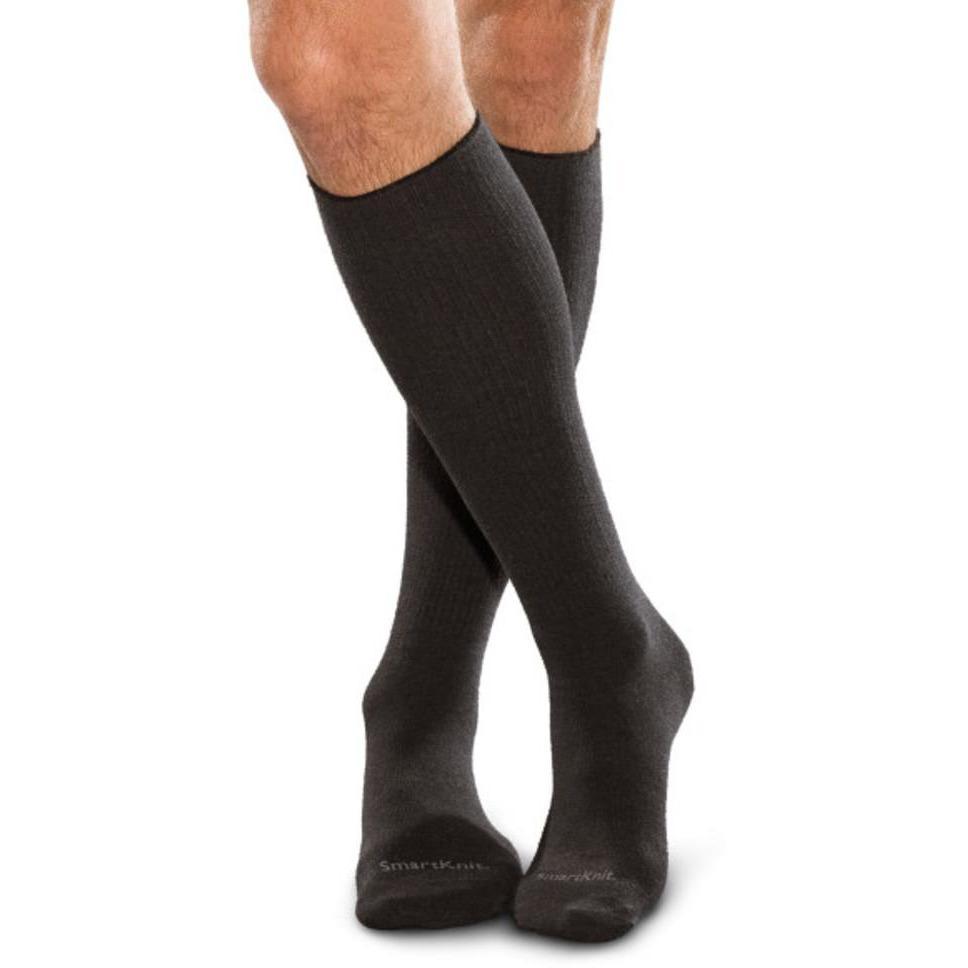 Calcetines por encima de la pantorrilla para diabéticos sin costuras SmartKnit , negro