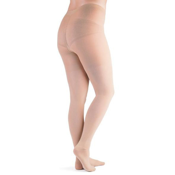 Meia-calça VenActive feminina premium opaca 20-30 mmHg, natural, traseira