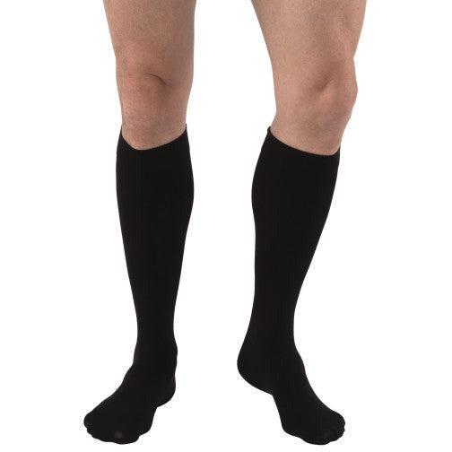 JOBST ® Alívio 30-40 mmHg na altura do joelho com faixa superior de silicone, preta
