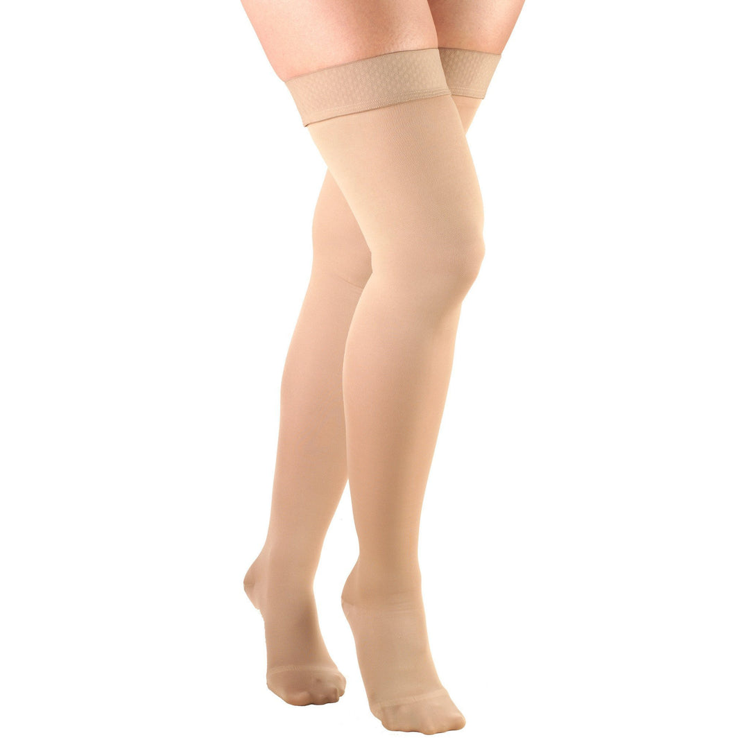 Truform Opaque feminino 20-30 mmHg na altura da coxa, bege