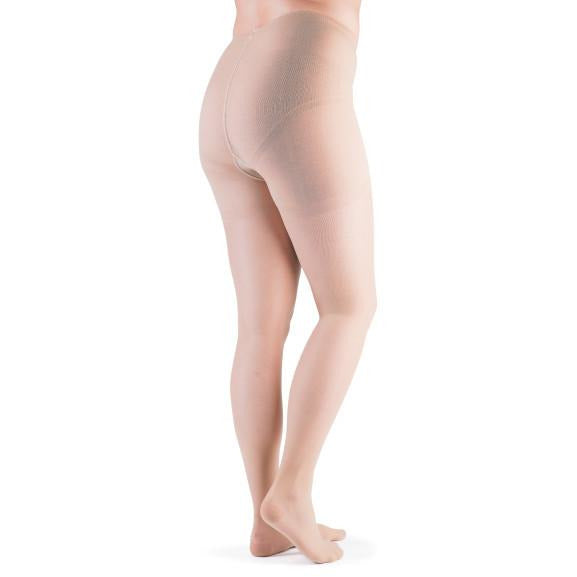 Meia-calça VenActive feminina premium transparente 15-20 mmHg, natural, traseira