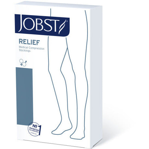 Jobst ® تخفيف 20-30 مم زئبقي للركبة العالية مع شريط علوي من السيليكون