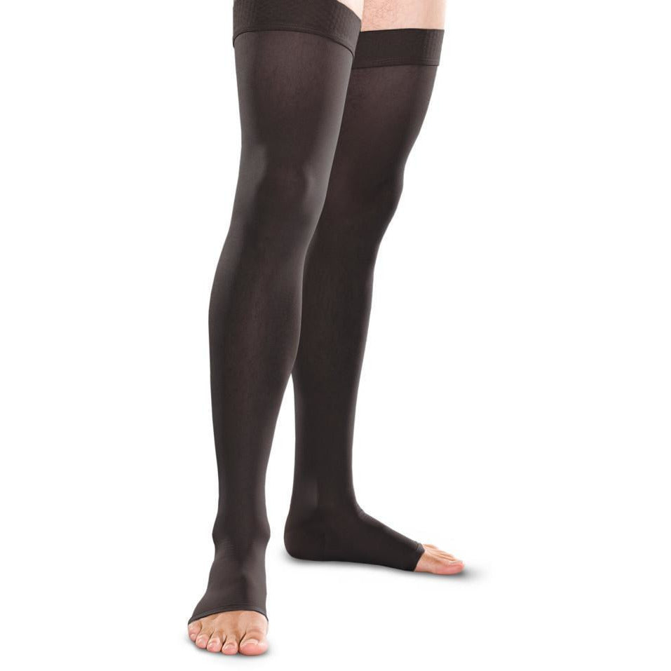 Therafirm Cuisse haute à bout ouvert, 30-40 mmHg, noir