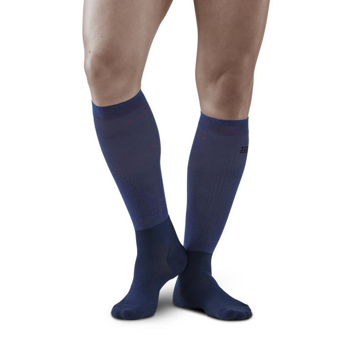 Chaussettes de compression de récupération infrarouge, homme, bleu nuit