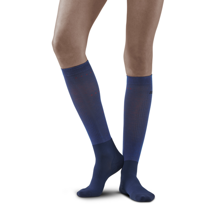 Chaussettes de compression de récupération infrarouge, femme, bleu nuit