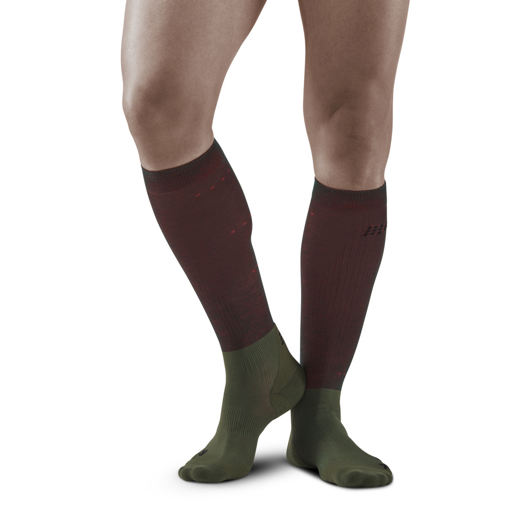 Chaussettes de compression de récupération infrarouge, homme, nuit de forêt