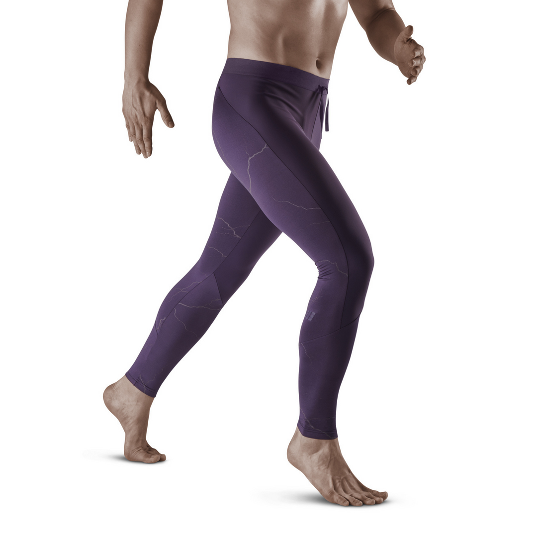 Reflective Tights, Men, Purple