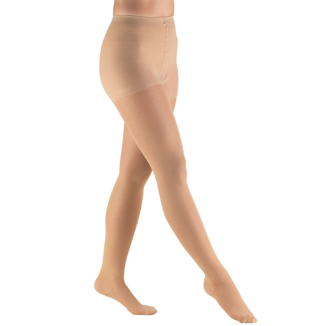 Truform TruSheer Pantimedias para mujer de 20 a 30 mmHg, color beige