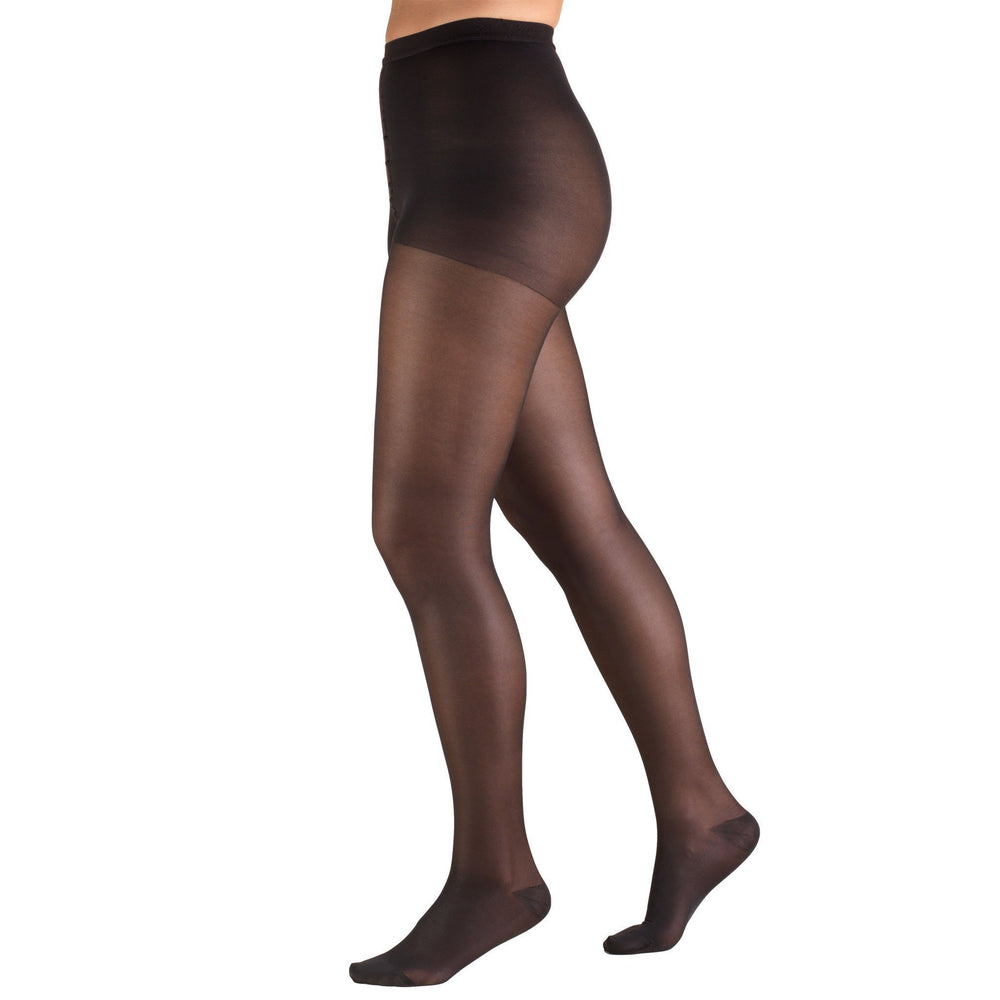 Truform Lites Women's 15-20 mmHg Pantyhose, Black